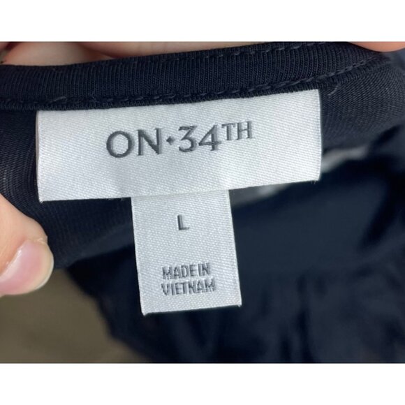 On 34Th Puff Ruffle Sleeve Boho Top Size L NWT Witchy Fairy Grunge Whimsigoth - Picture 7 of 11